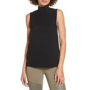Alo Yoga Black Move Mock Neck Tank, size XS